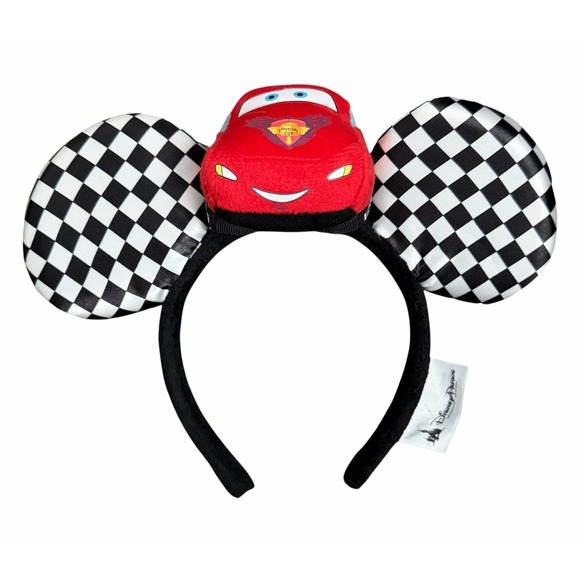 Rare Disney Cars Lightning McQueen Minnie Ears Headband
